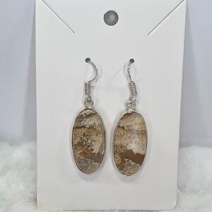 Picture Jasper 925 Gemstone Earring